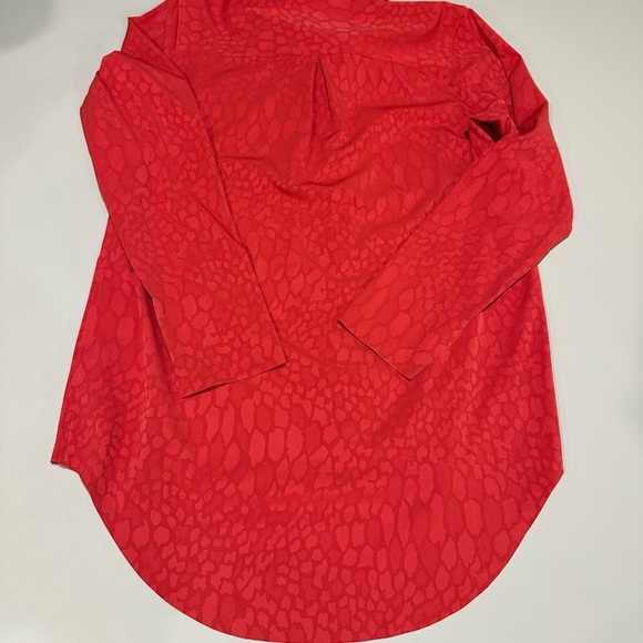 Athleta Red Long Sleeve Button-Up Shirt - Picture 2 of 6